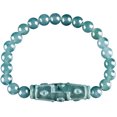 thumbnail image 1 of Pulsera de jadeíta azul de grado A con cuenta Dzi tallada de nueve ojos, 1 of 3