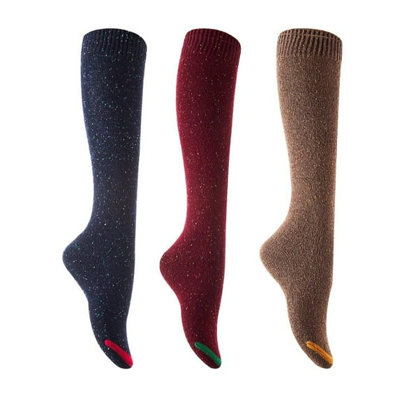 Women's 3 Pairs Attractive, Breathable, Lightweight, Moisture Wicking & Extra Soft Knee High Cotton Boot Socks Size 6-9 T158212Assorted