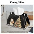 thumbnail image 7 of ZUXONGSY Christmas Snowman Tree Tissue Box Cover 2 Pcs Elegant Office Desk Decorations PU Rectangle Leather Ttissue Box Cover with Buttons for Christmas Party Vanity Parlors Offices, 7 of 7