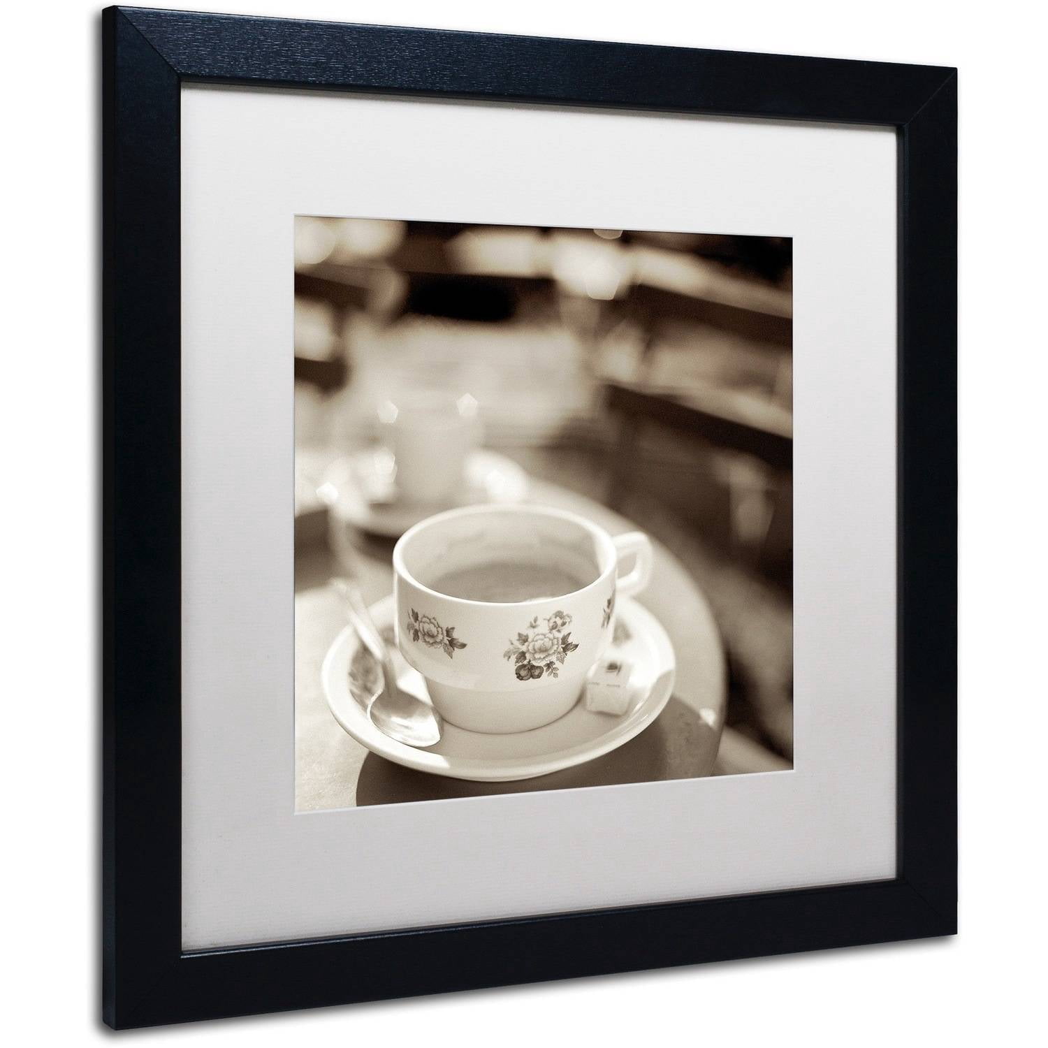 Trademark Fine Art "Jardin du Luxembourg II" Canvas Art by Alan Blaustein, White Matte, Black Frame