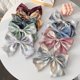 thumbnail image 2 of JK Girls Big Bowknot Clip de pelo de red japonés y coreano Clip de resorte de rejilla roja Clip de sombrero de red roja Clip superior Clip de cola de caballo (3 piezas) Rojo Verde, 2 of 5