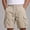 Khaki, variant on COSFO Solid Men Shorts Casual Work Bermuda Shorts Solid Elastic Waist Drawstring Relaxed Fit with Pockets Shorts