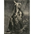 thumbnail image 2 of Rembrandt van Rijn 19x24 Black Ornate Framed Double Matted Museum Art Print Titled: The Descent from the Cross; Second Plate (1633), 2 of 5