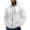 White, variant on Fnooota Mens Zip up Hoodies, Long Sleeve Casual Fleece-lined Lightweight Fall Outerwear with Pockets Gray Size S-3XL