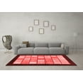 thumbnail image 3 of Ahgly Company Machine Washable Indoor Square Oriental Red Modern Area Rugs, 4' Square, 3 of 4