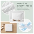 thumbnail image 3 of Unique Bargains Breathable Hypoallergenic Envelope Pillow Protectors Jumbo White 20" x 28", 3 of 5