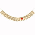 thumbnail image 1 of 2.8M WELCOME HOME Banner Swallowtail Flags Burlap Banner for Home Decoration Family Party, 1 of 9