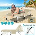 thumbnail image 3 of Slsy 3-in-1 Face Down Tanning Chair, Folding Lounge Chair with Face & Arm Hole, 5-Position Adjustable Camping Cot, 2-Sided Cushion, Pillow & Carry Straps for Beach & Outdoor, 3 of 11