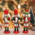 thumbnail image 4 of 3x Cascanueces de madera Estatuilla Accesorios de fotografía Regalo elegante Decoración de Navidad Escultura tradicional para fiesta Coche Macarena Figurita de Cascanueces, 4 of 8