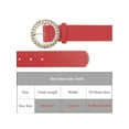 thumbnail image 4 of INSPIRE CHIC Women's Belt Rhinestones Pearl Buckle Fashion Sweet Belts for Dresses Pants 106x3.5cm/41.7x1.4" Red, 4 of 6