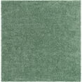 thumbnail image 3 of Unique Loom Davos Shag Collection Area Rug - Solid (3' 1" Square Sage), 3 of 7