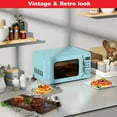 thumbnail image 5 of Galanz GLCMKZ07BER07 - Horno de microondas retro para encimera con cocción automática y recalentamiento, descongelación, funciones de inicio rápido, fácil de limpiar con placa giratoria de vidrio,, 5 of 5
