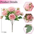 thumbnail image 2 of Dalrosia 4PCS Artificial Flowers Fake Peonies Silk Peony Bouquet Faux Flowers Bulk Arrangements for Decoration Vase Florals Arrangements Wedding Home Party Table, 2 of 6