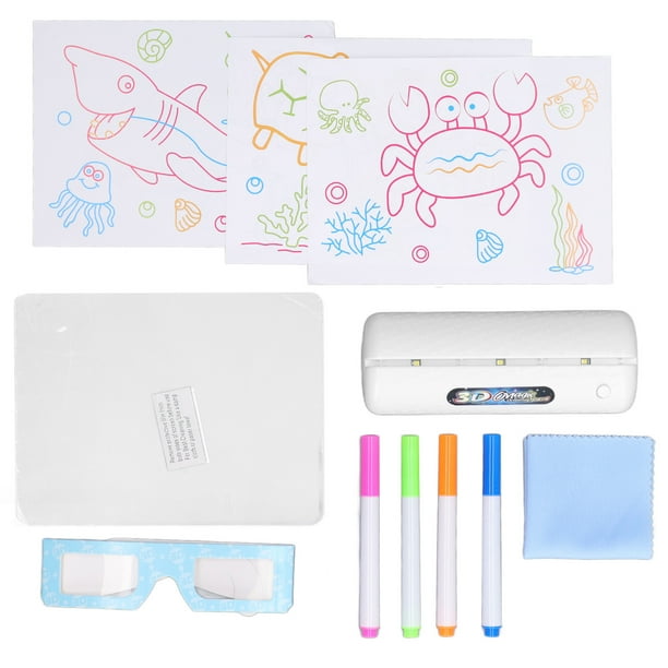Kids Doodle Light Board Soft Light Ultimate Light Board Diseño minimalista Marco redondo 3D Larga duración Colorido Luminoso para bricolaje ANGGREK Otros