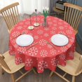 thumbnail image 4 of Christmas Round Tablecloth 70x70in(178x178cm) – Waterproof Polyester Table Cover with Full Print Design, Wrinkle Resistant & Washable for Kitchen Dining Party Decor, 4 of 6