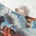 thumbnail image 2 of Yiaed Red Train Hot Air Balloon Print Dog Blankets-Cat Blanket Washable for Couch Protection,Puppy Blanket, Soft Plush Reversible Throw Furniture Protector-Small, 2 of 8
