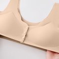 thumbnail image 6 of Annhoo Silk Bras for Women Plus Size Seamless Front Closure Bras Comfort No Underwire Push up Underwear, 6 of 8