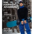 thumbnail image 5 of Merino.tech Men’s 100% Merino Wool Heavyweight Base Layer Top and Bottom Set Includes 𝗕𝗼𝗻𝘂𝘀 Hiking Socks, 5 of 6