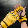 thumbnail image 1 of Langgg Gants de Boxe Respirants Équipement de Protection pour Hommes Femmes Sac de Frappe Griffe de Tigre Jaune, 1 of 9
