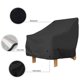 thumbnail image 2 of Funda para sillón de jardín al aire libre, asiento profundo 210d, impermeable, funda para silla de patio, protección UV, resistente al viento con cordón ajustable, 80x85x91cm(210d(, 2 of 5