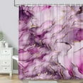 thumbnail image 3 of Pink Marble Bathroom Shower Curtain Set with Hooks 36X72in, 3 of 6