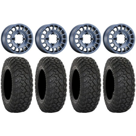 Method 407 14 Wheels Bahia Blue 30 RT320 Tires Polaris RZR XP 1000 / PRO XP / Ranger XP 900/1000