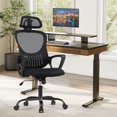 thumbnail image 5 of CONCETTA Ergonomic Office Chair, High Back Mesh Computer Swivel Chair with Adjustable Headrest, Deep Black, 5 of 10