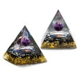 thumbnail image 5 of Deago Amethyst Orgone Pyramid Healing Crystal Kit with Reiki Obsidian Chip Stones EMF Protection Meditation Yoga Energy Generator, 5 of 9