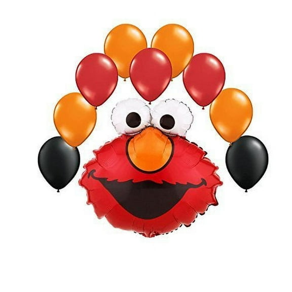 Elmo Face Balloon Bouquet 10 pc