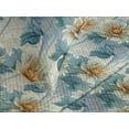 thumbnail image 3 of Ambesonne Vintage Quilted Coverlet 2 Pcs, Floral Composition Creamy, Twin Size, Dark Cadet Blue Eggshell, 3 of 4