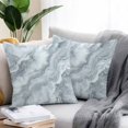 thumbnail image 3 of Outdoor Pillow Cover Abstract Gray White Marble Set of 2 Waterproof Throw Pillowcases Wave Modern Art Decorative Patio Furniture Pillows for Couch Garden Indoor & Outdoor Use, 3 of 9