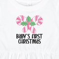 thumbnail image 4 of Inktastic Baby Girl First Christmas Candy Cane Girls Baby Dress, 4 of 5