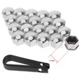 thumbnail image 4 of 20x 17mm SMOOTH SILVER ALLOY WHEEL NUT BOLT COVERS UNIVERSAL SET FOR CAR, 4 of 4