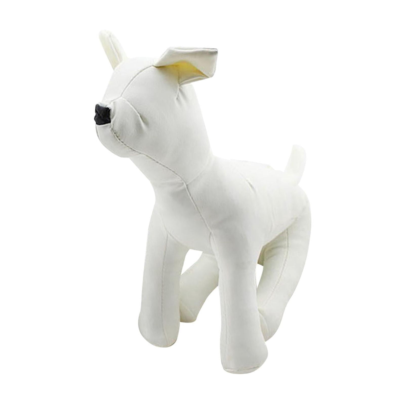 PU Leather Dog Mannequin Pet Supplies Soft Pet Display Mannequin S Size White