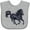 AC-Heather Grey, variant on Inktastic Beautiful Galloping Black Horse Boys or Girls Baby Bib
