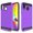 Purple, variant on For Samsung Galaxy M20 / SM-M205 Dual layer Metal Brushed Shockproof Armor Hybrid Case Cover - Purple