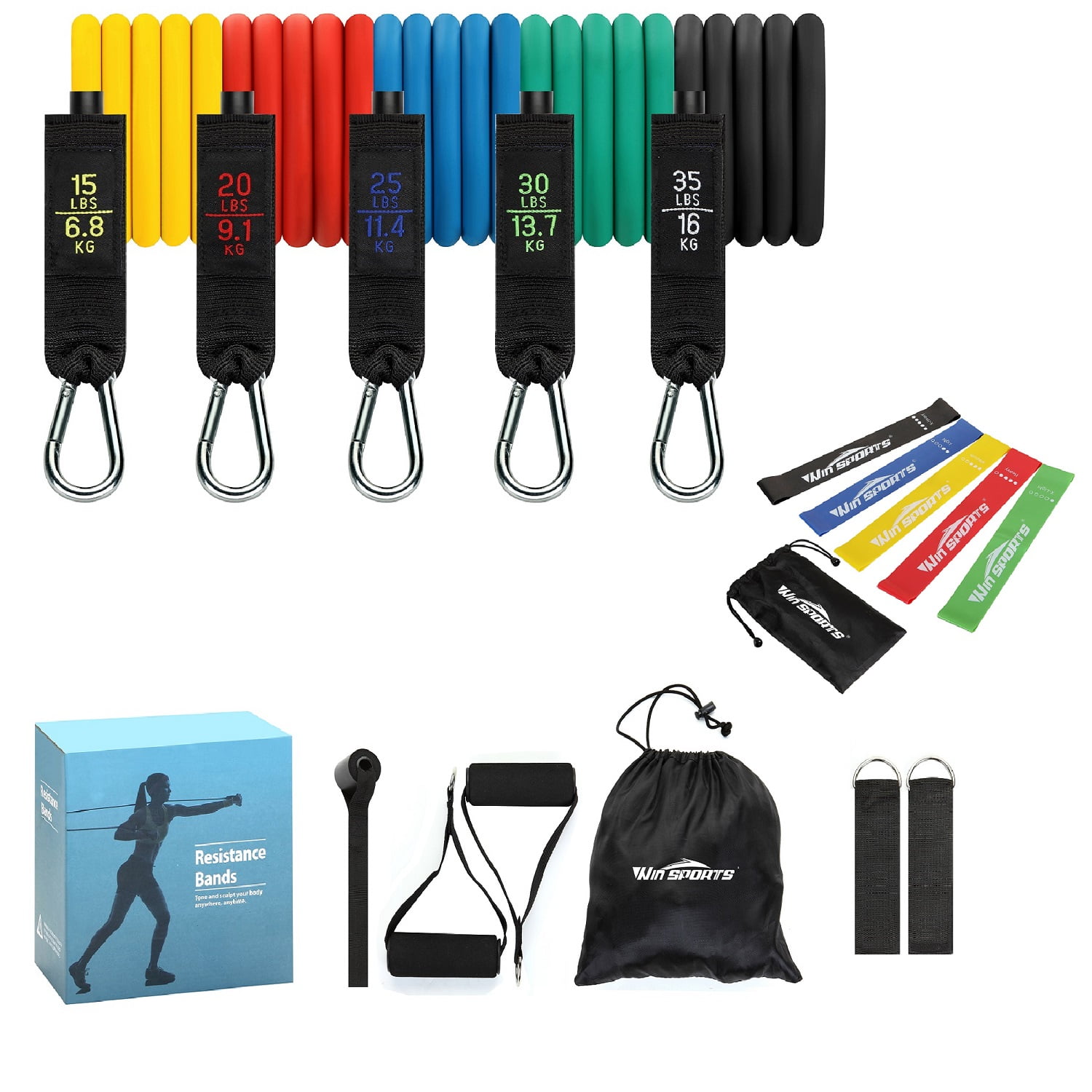 Taimasi 19pcs resistance bands sale