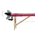 thumbnail image 6 of vidaXL Massage Table Foldable Massage Bed Salon Therapy Table 4 Zones Wood, 6 of 9