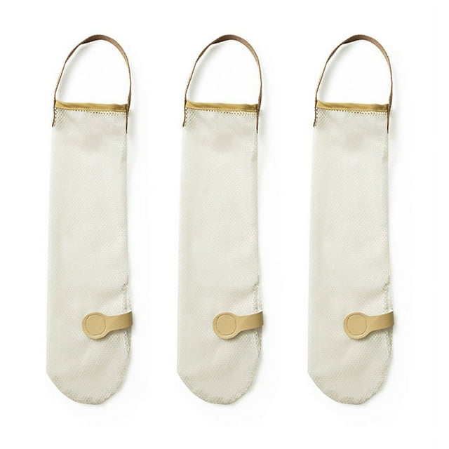 3 Pcs Onion Bags Mesh Garlic Storage Bags Hanging Garlic Mesh Bags for Kitchen Onion Storage Bags Bags for Fruit Veggies