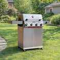 thumbnail image 2 of Monument Grills 4 +1 Burner Propane Gas Grill,49,000 BTU Stainless Steel Outdoor Patio Barbecue Grill with Folding Shelves and Flip Rack,Mesa II 415BZ, 2 of 34