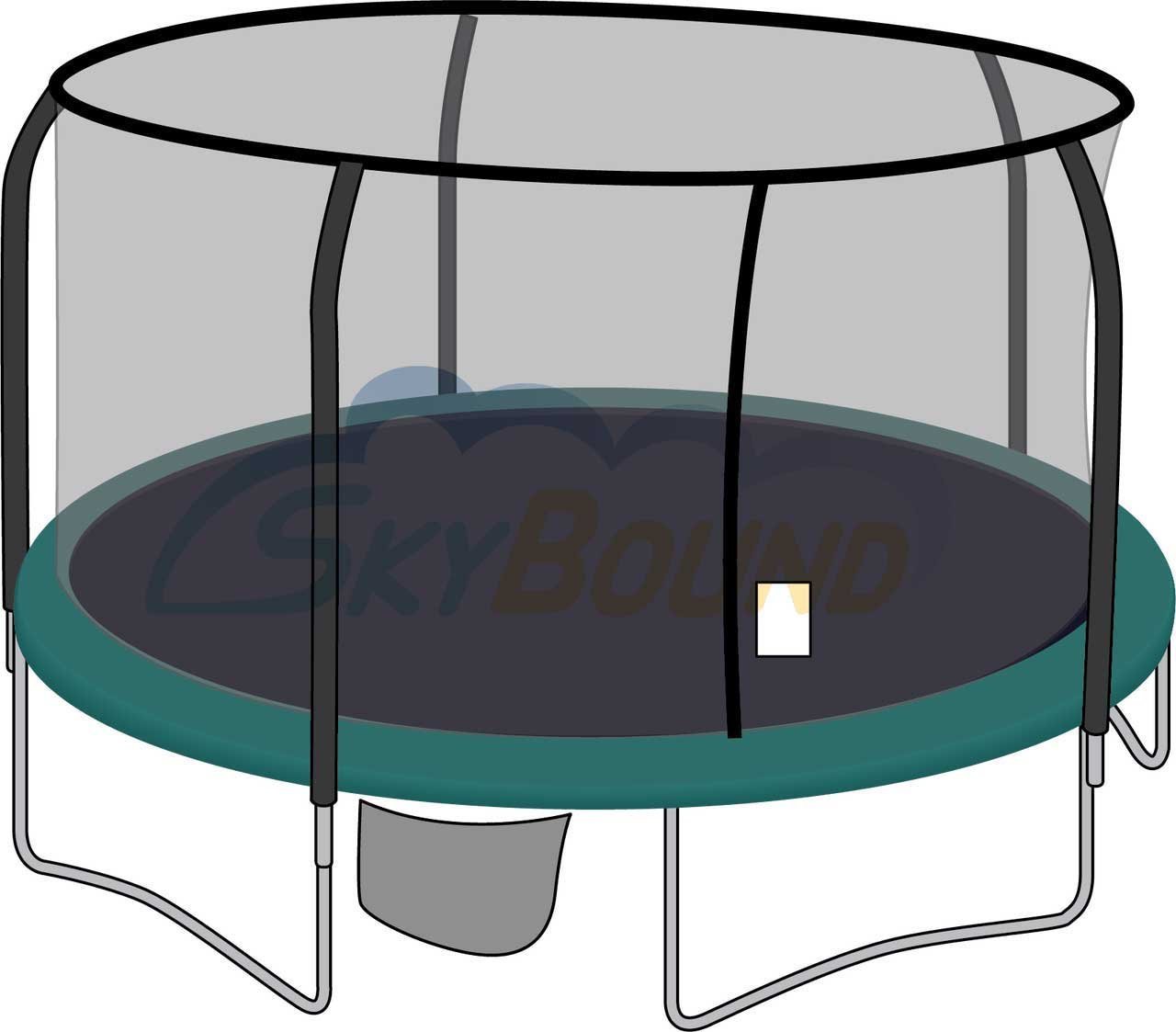 SkyBound 15-Foot Trampoline Net - Fits 5 Poles using a Top Ring - image 1 of 8