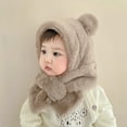 thumbnail image 5 of Baby Girl Winter Hat Scarf Sets Soft Knitted Skull Cap Warm Baby Hat Hats for Boys New Baby Essentials, 5 of 7