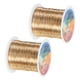 thumbnail image 1 of 2 rollos de alambre para joyería de 0.3 mm, calibre 28, 328 pies de alambre de cobre para hacer joyas/plantar/tejer/manualidades, alambres de metal suave [100M, oro champán], 1 of 7