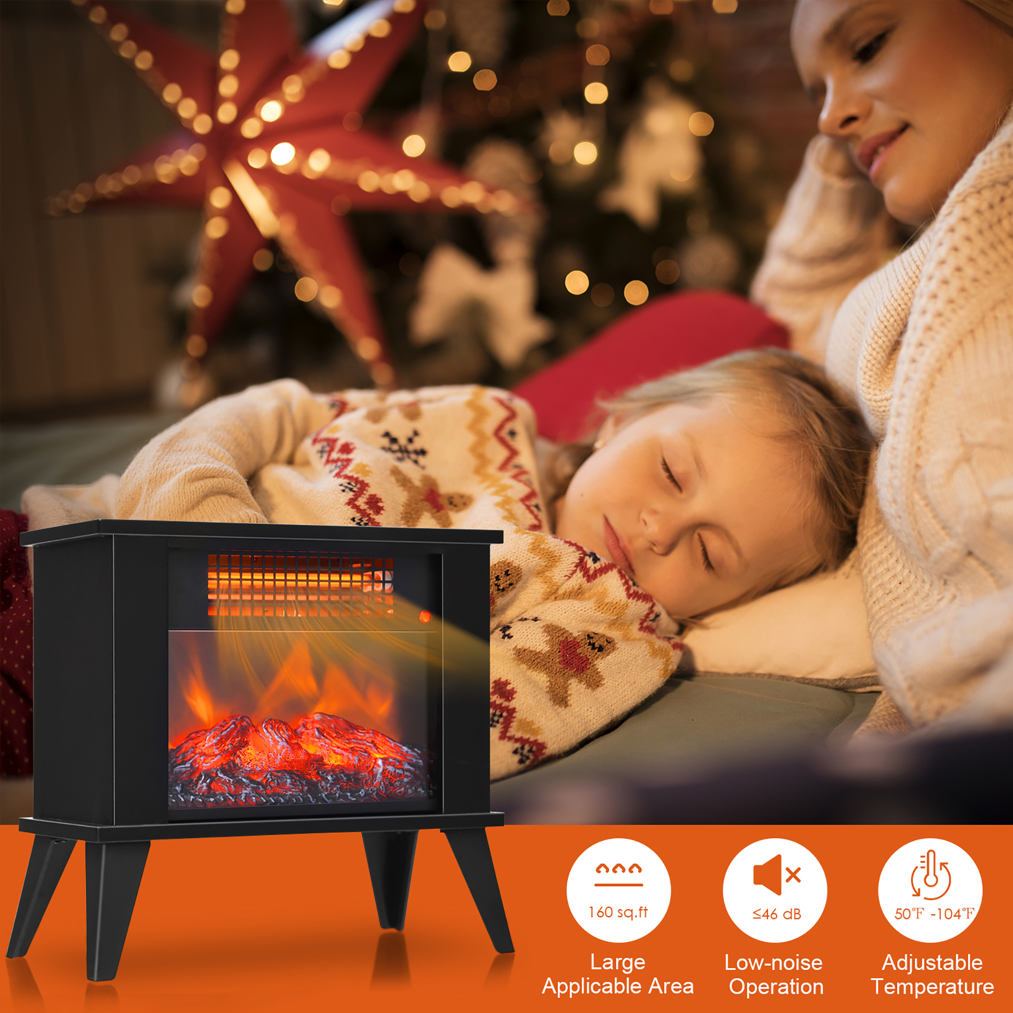 Buy Costway 14 Portable Electric Fireplace Heater Mini Freestanding