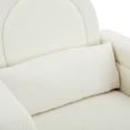 thumbnail image 6 of Miniyam Accent Rocking Chair with Curved Back & Pillow, Teddy Velvet, Cream White, 6 of 9