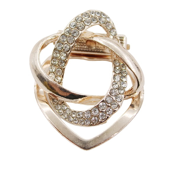Ayyufe Brooch Gold-plated Sturdy Gold-plated Alloy Women Scarf Holder Ring for Daily Wear