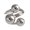 silver, variant on Glossy Circular Rings for Daily Fashion Statement Comfortable Adjustable Open Finger Rings Stylish Gift for Men and Women