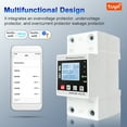 thumbnail image 2 of Tuya WiFi Intelligent Reclosing Protector Current Voltage Monitoring Circuit Breaker Switch Power Meter Protections Values Settable Mobilephone APP Control, 2 of 8