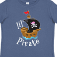 thumbnail image 4 of Inktastic Lil' Pirate Pirate Ship, Pink Bandana Boys or Girls Toddler T-Shirt, 4 of 5
