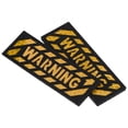 thumbnail image 4 of Uxcell 1x3.5" Reflective WARNING Patch Hook and Loop Fastener Badge, Yellow 2 Pack, 4 of 6
